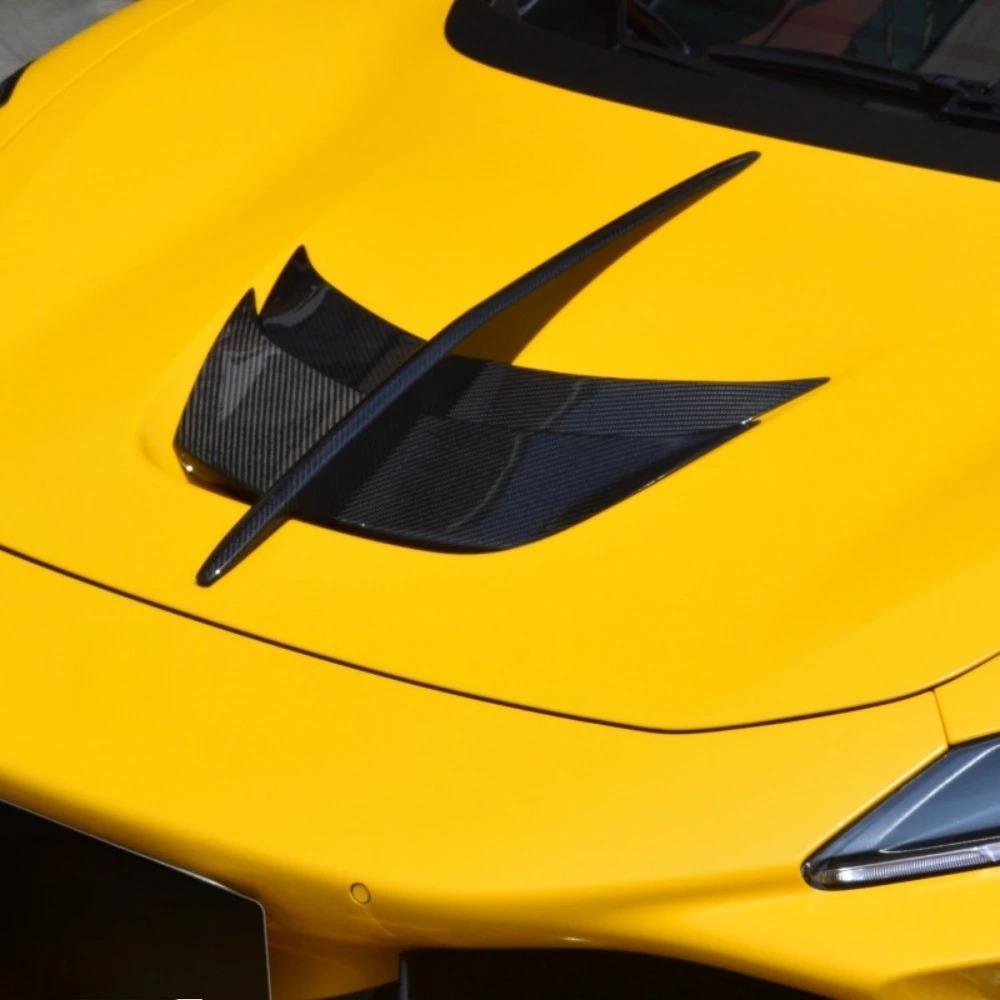 Engine Hood Vent Decorative air Kit for  F8 Upgrade PK Style Dry Carbon Fiber Engine Hood Vent Body Kit